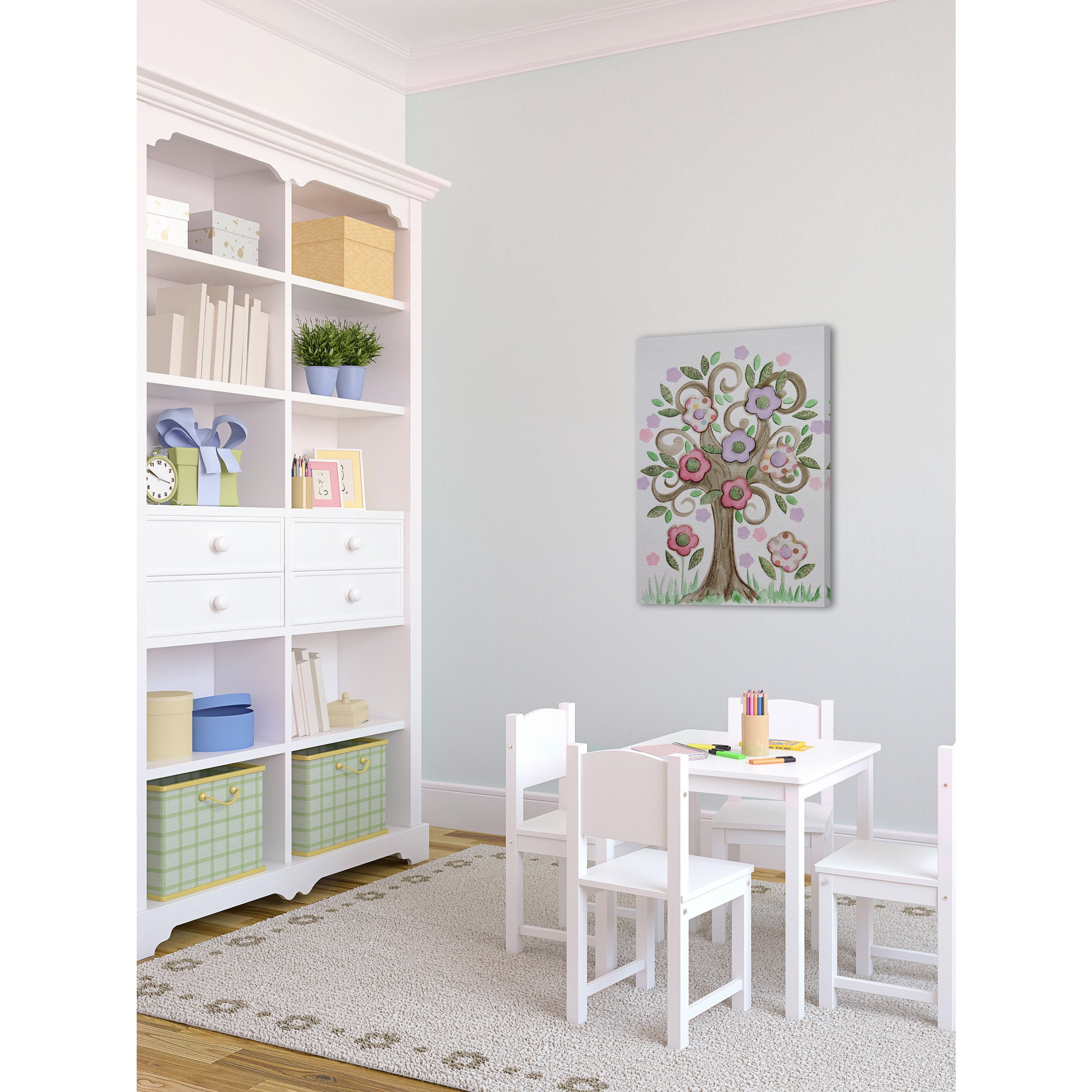 Marmont Hill "Collage Tree" by Reesa Qualia Painting Print on Wrapped Canvas