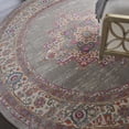 thumbnail image 3 of Nourison Passion Medallion Bohemian Indoor Rug Grey 8' x Round, 3 of 10