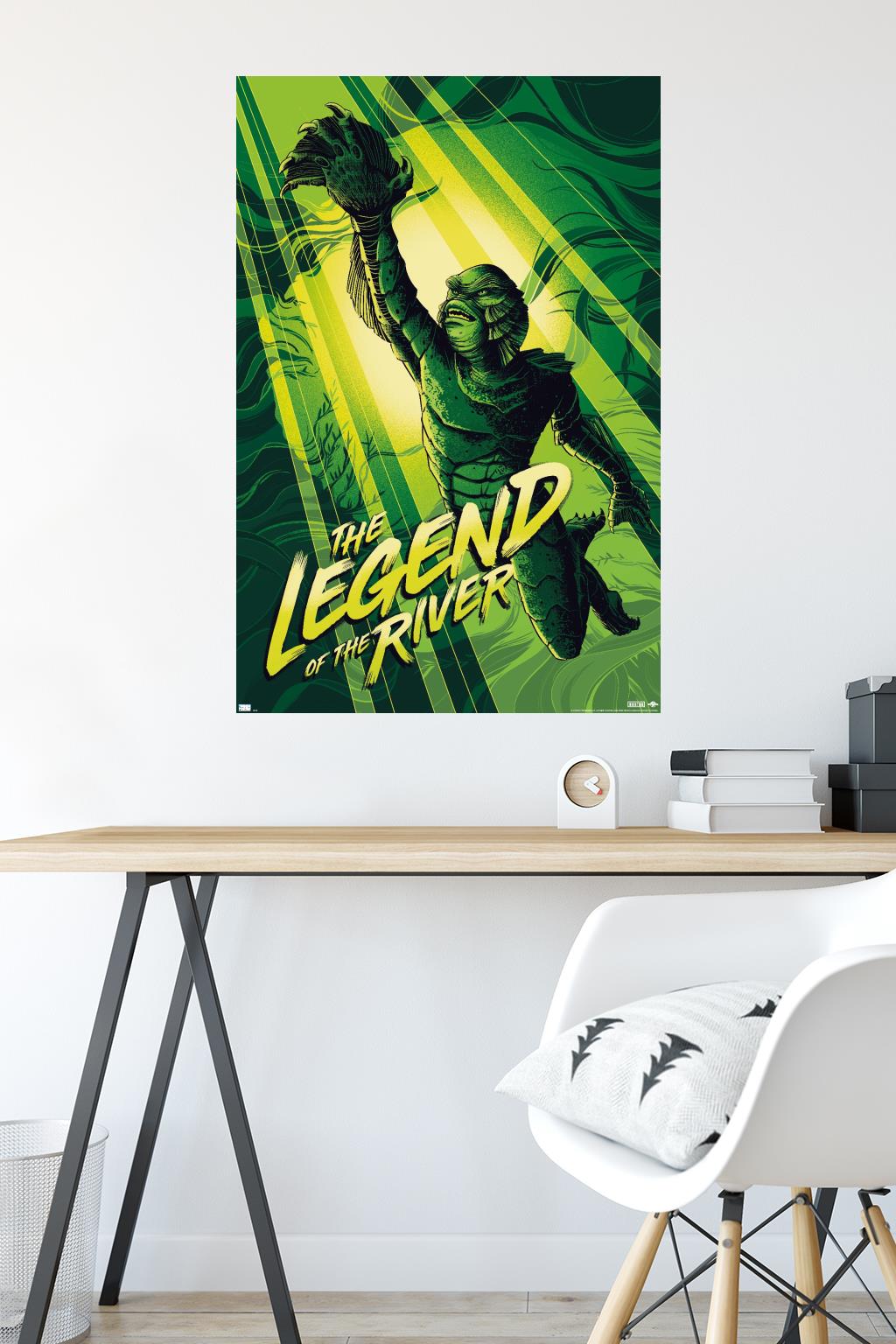 Creature From The Black Lagoon - The Legend Of The River by Cesar Moreno Wall Poster, 22.375" x 34"