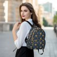 thumbnail image 6 of FORMRS Mini Backpack Purse for Women Quilted Travel Daypack Casual Shoulder Bag, Blue Sun Moon Pattern, 6 of 7