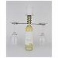 thumbnail image 2 of Metrotex Designs 29075 Wine Bottle 2-Stem Pillar Candleholder-Pewter Powder Coat Finish, 2 of 2
