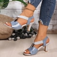 thumbnail image 4 of Mepaouo Women's Low Kitten Heels T Strap Platform Sandals Open Toe Dress Wedding Prom Pumps, 4 of 8