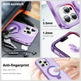 thumbnail image 4 of ChicShell Compatible with iPhone 16 Pro Max Case,Magnetic Wireless Charging Full Body Rugged Case with Built-in Touch Sensitive Anti-Scratch Screen Protector - Purple, 4 of 6
