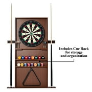 7.5 ft Billiard Pool Table with Cue Rack, Dartboard, and Game Accessories - Green, by Barrington Billiards