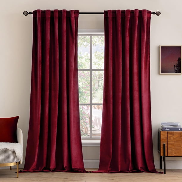 Cortinas Térmicas Aislantes Blackout de Terciopelo MIULEE 132x244 cm