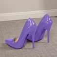 thumbnail image 6 of Shrysg Women's Glossy Patent Pointed Toe High Heel Stilettos 4.7 inch/12cm Thin Heels Cushioned Shoes for Club Wedding Party Purple, 6 of 9