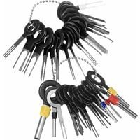 Juego de 80 herramientas para desbloquear el coche, extracción de terminales del coche, extracción de conectores de cables del coche, kit de extractor de pines de conectores de crimpado de
