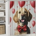 thumbnail image 6 of Patifu Cute Dog Chic Modern Bathroom Decor Shower Curtain with Hooks 100% Polyester Fiber 69"x72, 6 of 7