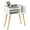 White, variant on Costway Mid Century Modern End Table with Open Shelves Metal Support Legs for Bedroom Coffee