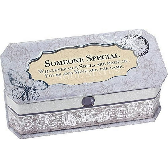 Someone Special Petite Periwinkle Belle Papier Jewelry Music Box - Plays Song Wonderful World