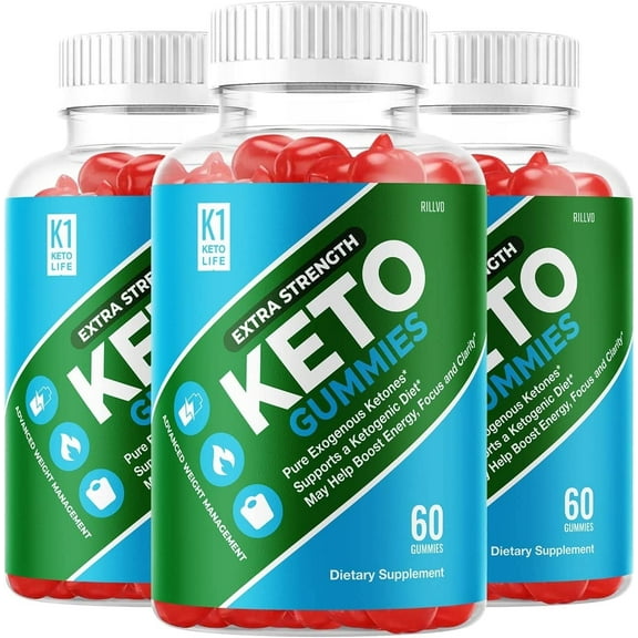 3 Pack K1 Keto Life Gummies K1 Keto ACV Gummies 180 Gummies