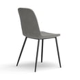 thumbnail image 5 of Pemberly Row Contemporary Velvet Side Chairs (Set of 2) in Gray, 5 of 7