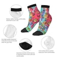 thumbnail image 3 of Goofa Cartoon Map Of Europe Pattern Non Slip Socks with Grips for Elderly, Crew Socks Yoga Hospital Socks Cushioned Sole Gripper Socks for Men Women, 3 of 5