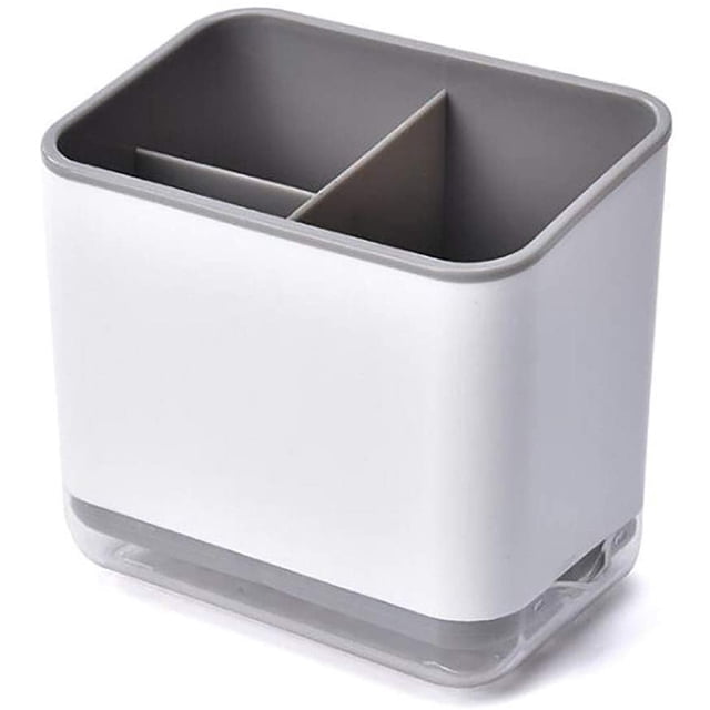 Large Capacity Tableware Caddy, Plastic Cutlery Storage Organizer with Removable Drain Base, Flatware Holder Utensil Caddy for Forks Knives Spoons