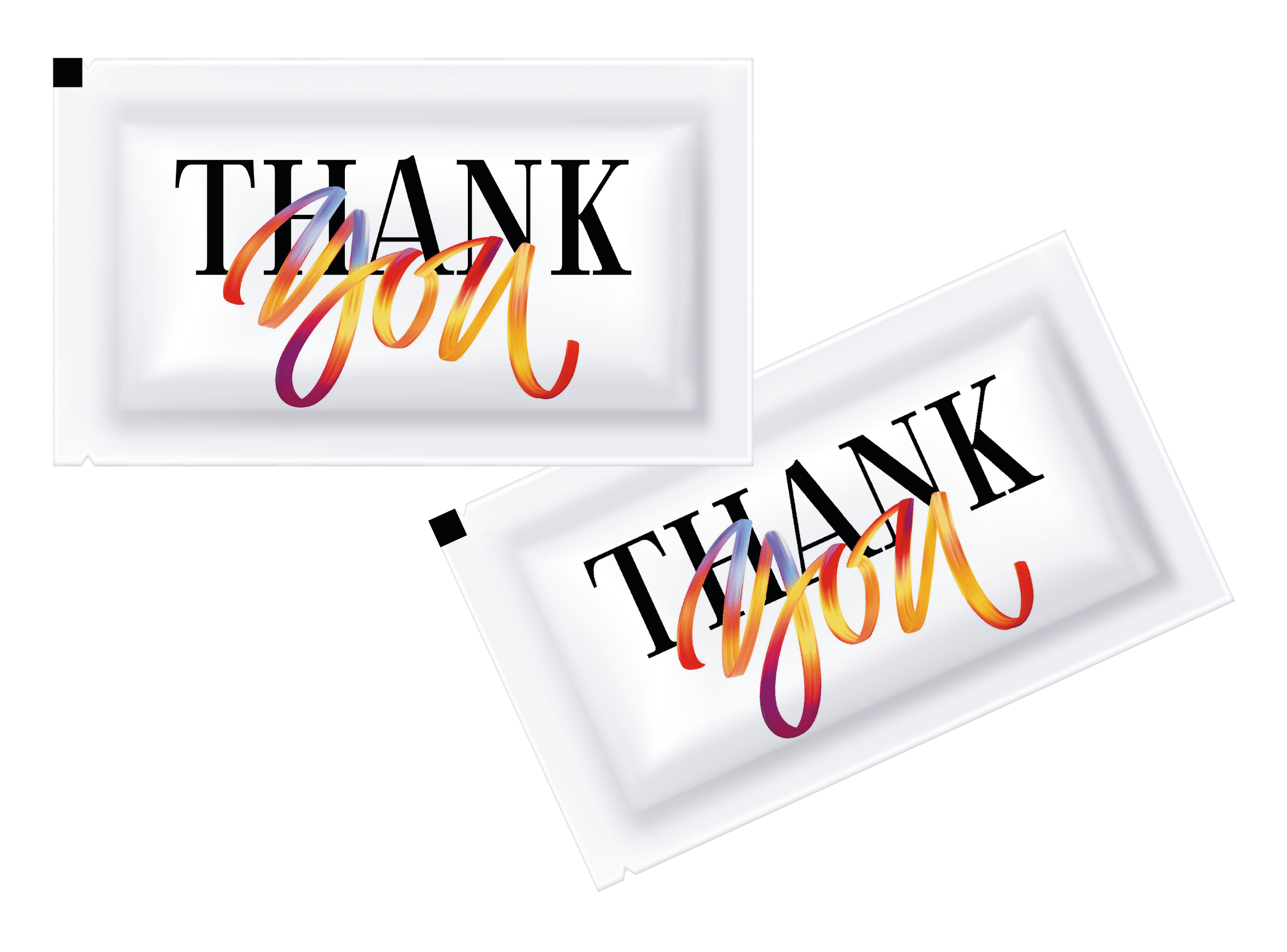 Restaurants Giveaways cleaning and refreshing napkins wet wipes towelettes 50 ct Individually Wrapped (Thank You)