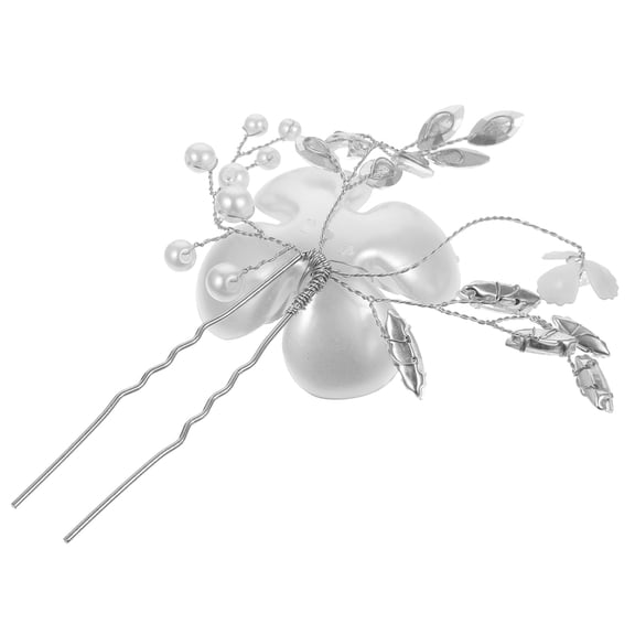 RENACLIPY Rhinestone Hairpin Wedding Headpiece Elegant Silver Crystal Hair Accessory for Women 1Pack