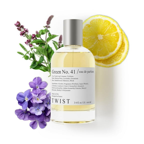 Twist Green No. 41 - Eau De Parfum Inspired by C. Green Irish Tweed, Long-Lasting Perfume For Men, Paraben Free, Vegan, Clean Ingredients, Fragrance - Spray 100 ml | 3.4 fl. oz.