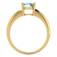 thumbnail image 4 of Solitaire Engagement Ring for Women - 1.5ct Natural Aquamarine in 14K Yellow Gold Promise Ring, 4 of 5