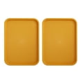 thumbnail image 1 of Food Tray, Stackable 2pcs Lunch Tray  For Restaurants Yellow, 1 of 8
