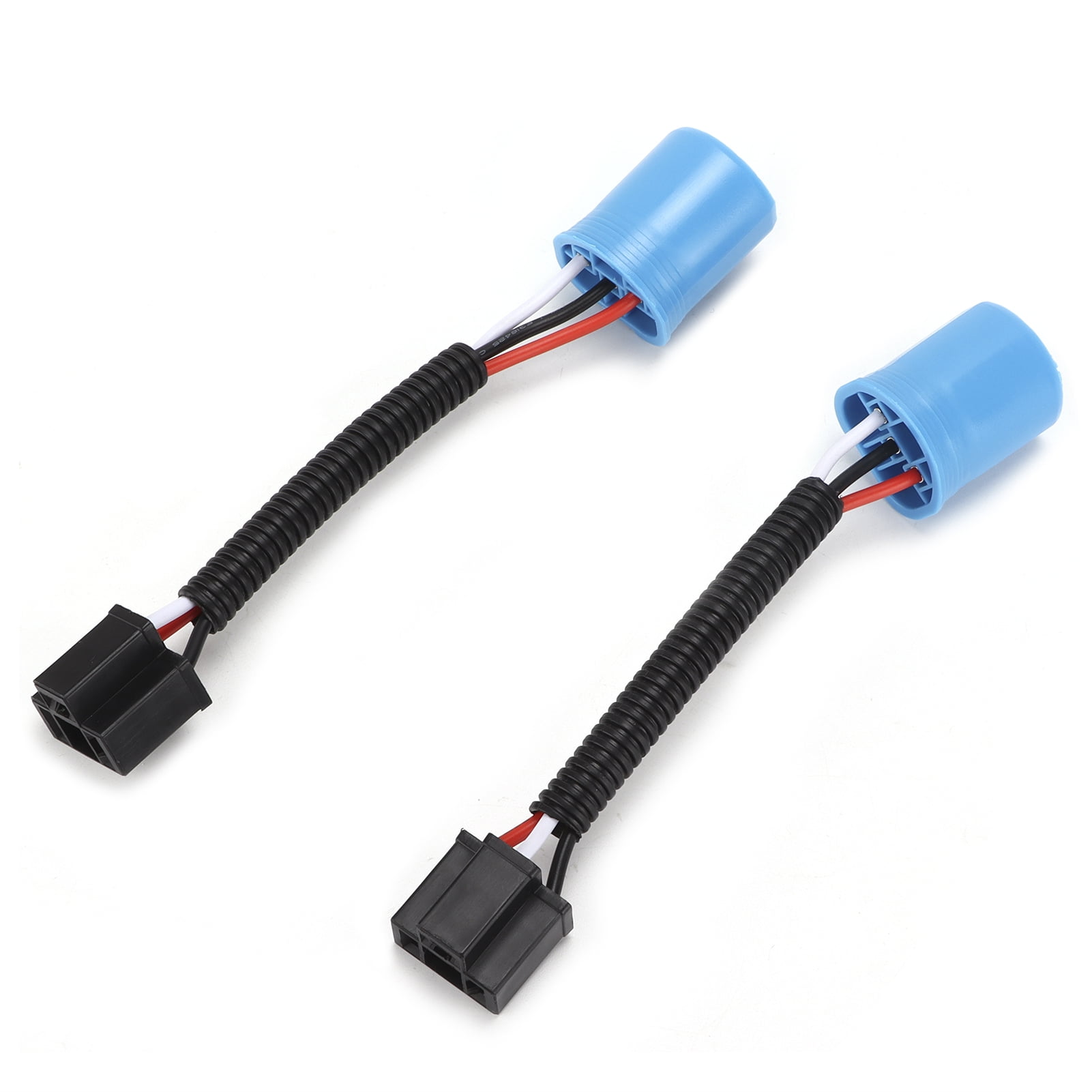 ANGGREK 2pcs 9007 Male To H4 9003 Female Wire Harness Connector Adapter