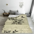 thumbnail image 5 of Pofeuu Vintage Floral Print Ultra-Soft Micro Fleece Blanket,for Bed Or Sofa,All Season Throw Blankets Flannel Blanket-80"x60", 5 of 7
