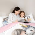 thumbnail image 4 of Metsweet Watercolor Magic Horse King Bedding 7pcs, Dreamy Princess Unicorn King Bed in a Bag, Blue White,Pink Reversible, 4 of 6