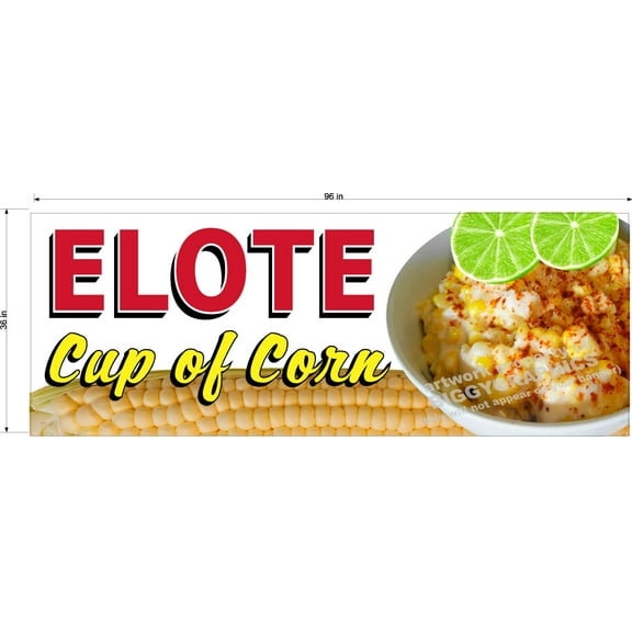 ELOTE AND BBQ BAKED POTATO VINYL BANNERS BOTH 3' x 8'