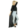 thumbnail image 4 of Bimba Women Long Black Georgette Shrug Sheer Cover Up Drape, 4 of 9
