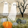 thumbnail image 3 of Popp, Grace 15x15 Black Modern Framed Museum Art Print Titled - Haunted Pumpkin Patch II, 3 of 5