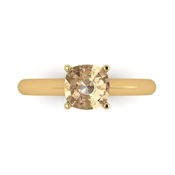 Solitaire Engagement Ring for Women - 1.5ct Yellow Moissanite in 18K Yellow Gold Promise Ring