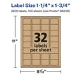 thumbnail image 6 of Avery Kraft Brown Rectangle Labels, 1.25" x 1.75", 3,200 Labels, 6 of 9