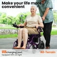 thumbnail image 3 of Arshin Electric Wheelchairs for Adults 20+ Miles Range,Silent Electric Wheelchair Lightweight Foldable with 360°Joystick,All Terrain Dual Motors,286+ lbs Capacity(Purple), 3 of 15