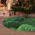 thumbnail image 6 of Lsque Natural Green Leaves Print Christmas Tree Skirt, Tree Skirt with Ties or Velcro, Perfect for Holiday Decorations, Halloween, and New Year-36", 6 of 7