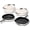 Cream, variant on Caraway 8-Piece Enameled Cast Iron Set - 10.5” Skillet, Grill Pan, 3.5 qt Braiser Pan, 6.5 qt Dutch Oven with Lid and Organizers - 3-Layer Enamel Coating - No Seasoning Required - Light Mist