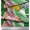 thumbnail image 2 of Soimoi Green Cotton Jersey Fabric Tropical Leaves Decor Fabric Printed Yard 58 Inch Wide, 2 of 3