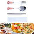 thumbnail image 2 of CatPaw Themed Tableware Set For Adults Including Spoons Forks And Chopsticks With Cute Print Design Complete Dining Utensils Kit, 2 of 4