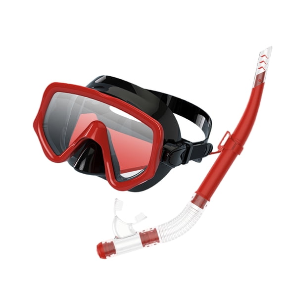 Osdhezcn Panoramic View Snorkel Set with Dry Top Breathing Tube Ergonomic Snorkel Mask Suitable for Adults Water Activity