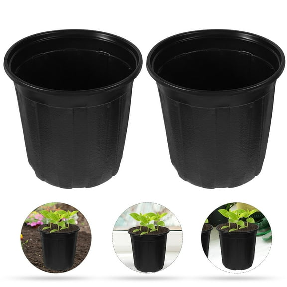 GOOHOCHY 10pcs Gallon Nursery Pot Black Plant Cultivation Nursery Pot Succulent Flowerpot Plastic Seedling Pots For Outdoor Plants
