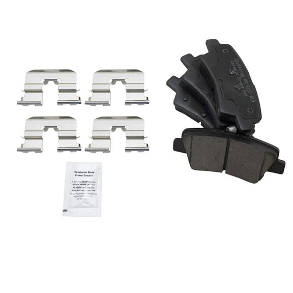 TRQ Rear Premium Ceramic Brake Pad Set for Hyundai Elantra Veloster Kia Rio BFA73398