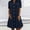 Dark Blue, variant on Sentmoon Beach Dresses for Women 2026 Vacation Formal Dress Summer Solid Color Long Sleeve Lapel Button Down Stretchy Regular Fit Trendy Midi Wedding Guest Dresses S-2XL