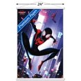 thumbnail image 3 of Marvel Spider-Man - Into The Spider-Verse - Street Wall Poster with Wooden Magnetic Frame, 22.375" x 34", 3 of 3