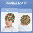 thumbnail image 6 of Sikiie Geometric Watermelon Toddler Beanie Kids Beanie Hat Warm Winter Hats for Boys Girls Knit Cap, 6 of 7