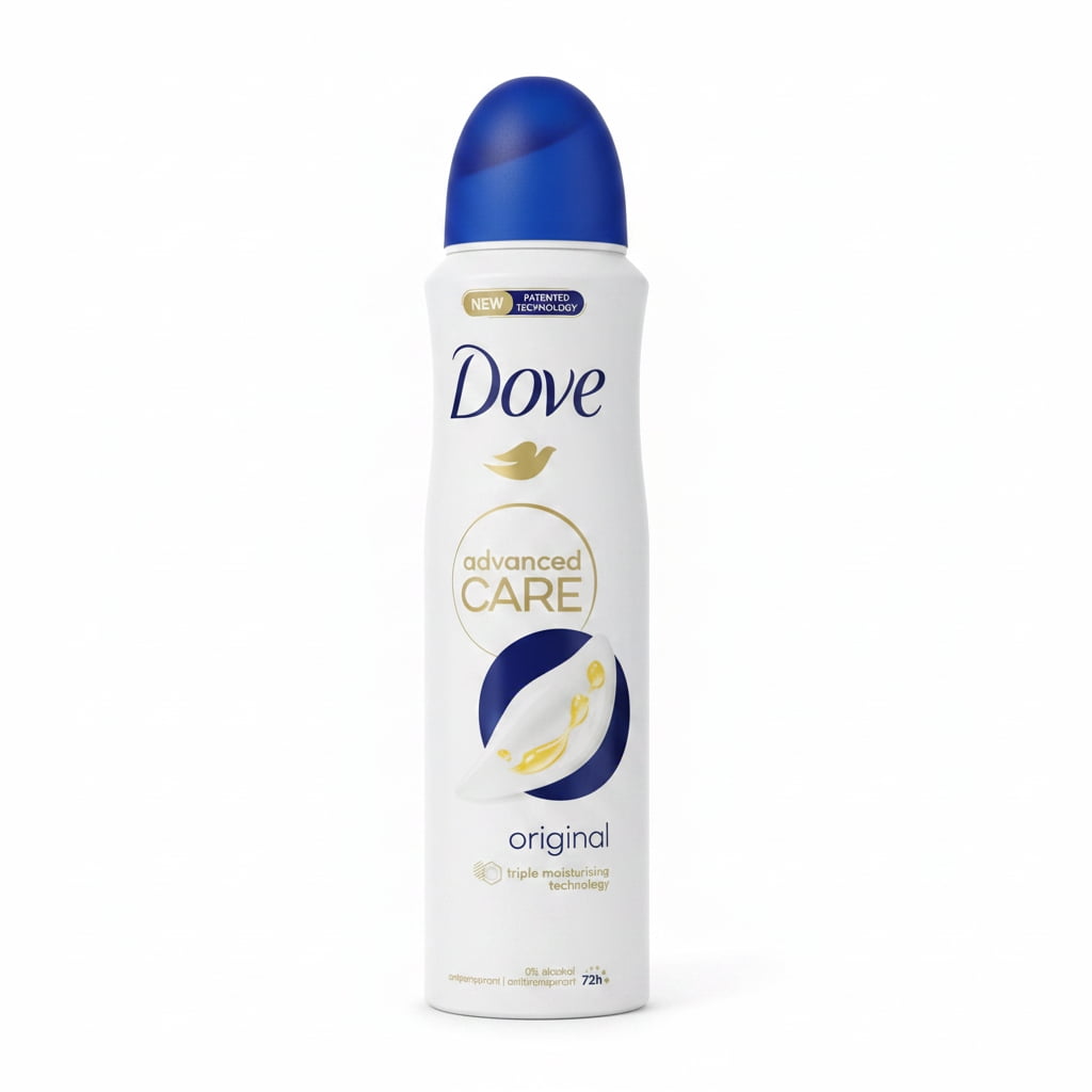 Dove Advanced Care Original Antiperspirant Deodorant Spray for Women, 72H Protection, 0% Alcohol, 150 ml | 5.07 oz Each (6 Pack)