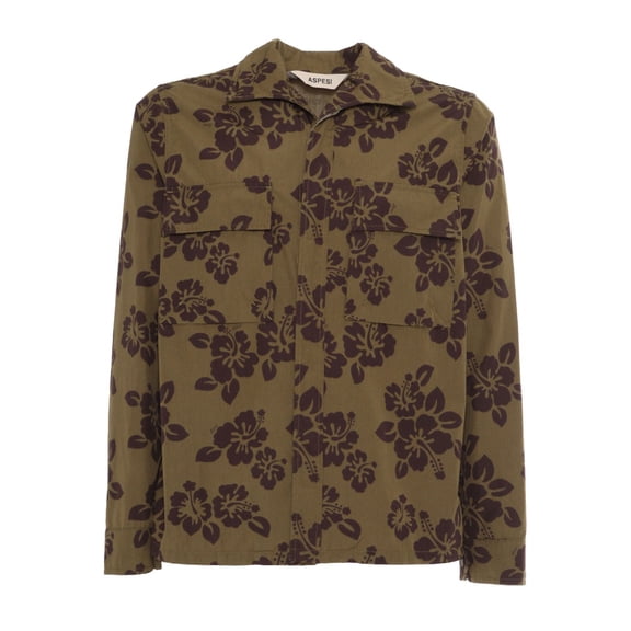 Aspesi Relaxed-Fit Floral-Patterned Shirt With Classic Collar (Men's)