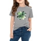 thumbnail image 4 of Blusas y camisas de manga corta con cuello redondo para niños y niñas, camisetas gráficas de manga corta, blusas con estampados bonitos para la temporada escolar., 4 of 9