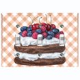 thumbnail image 1 of Metal Light Switch Wall Plate Outlet Cover (Layered Chocolate Berry Cherry Whipped Cream Cake - Triple Toggle), 1 of 2