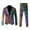 Green3, variant on Men's Mardi Gras Festival Long Sleeved Lapel Button Suit Jacket with Fashionable and Fun Carnival Prints, Casual and Stylish Carnival Festival Outfits