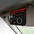 thumbnail image 7 of Firestone Universal Car Sun Visor Organizer with 8 Compartments, Durable Design, Easy Installation - Black/Red, 7 of 7