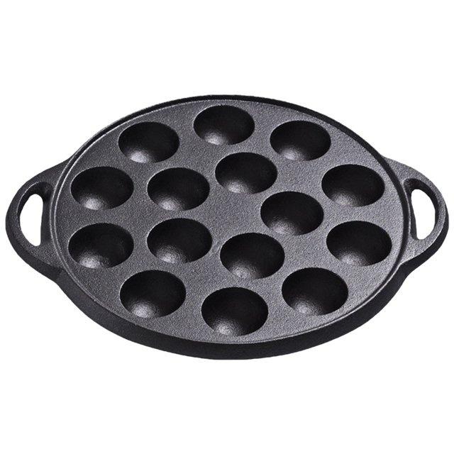 Parrilla para Bandeja Hornear Cgtredaw Takoyaki Hierro Fundido 15 Orificios Antiadherente