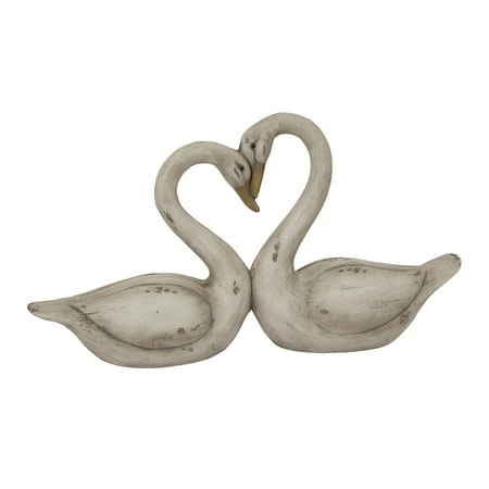 Swan Bird Figurine - Gerson 32.8-Inch Long Magnesium Love Swan Figurine